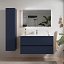 Mueble de baño Bequia suspendido 2 cajones azul satinado de Salgar